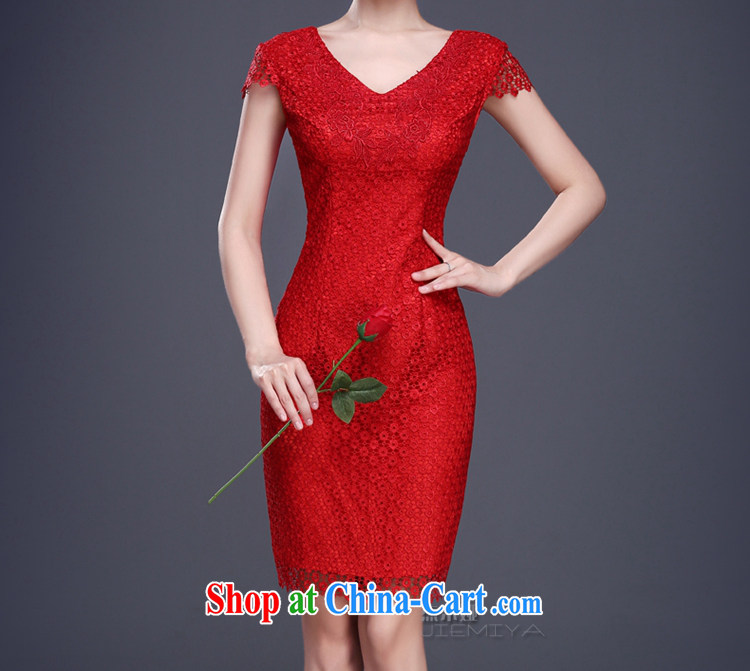 J. MIA 2015 new toast Service Bridal Fashion summer wedding dresses short dresses, cultivating red lace girl cheongsam red XXL pictures, price, brand platters! Elections are good character, the national distribution, so why buy now enjoy more preferential! Health