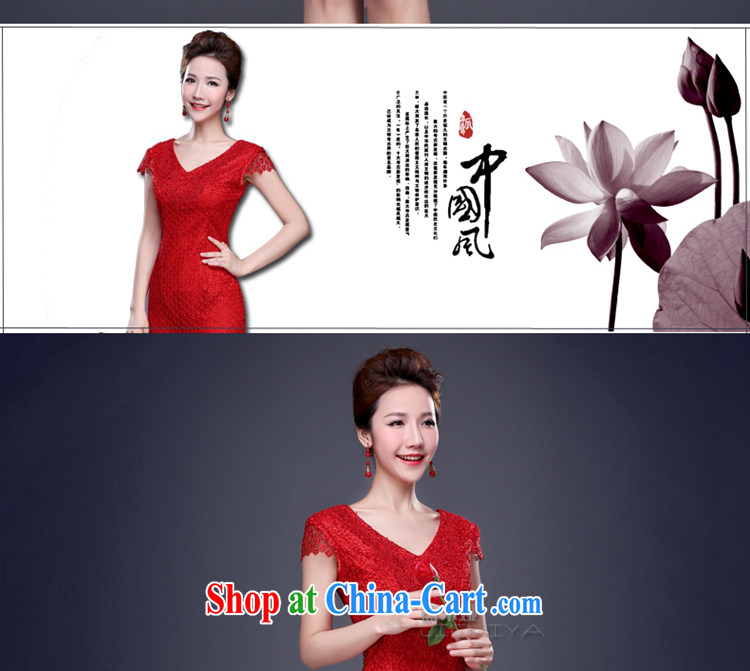 J. MIA 2015 new toast Service Bridal Fashion summer wedding dresses short dresses, cultivating red lace girl cheongsam red XXL pictures, price, brand platters! Elections are good character, the national distribution, so why buy now enjoy more preferential! Health