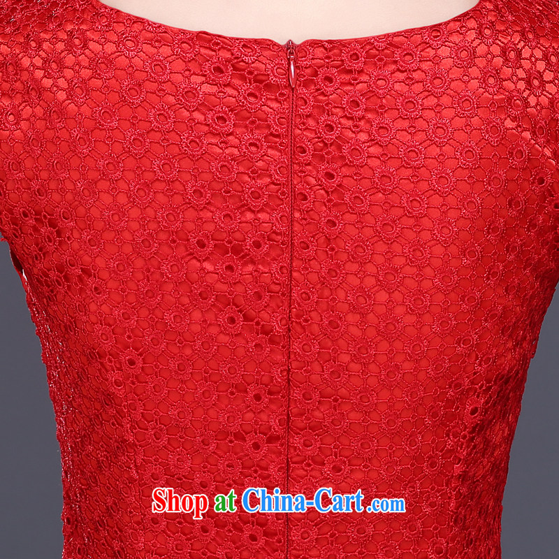 Jie MIA 2015 new toast Service Bridal Fashion summer wedding dresses short dresses, cultivating red lace girl cheongsam red XXL, Jake Mia, and shopping on the Internet