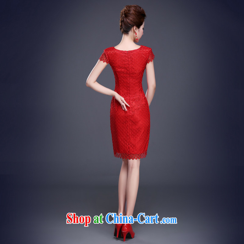 Jie MIA 2015 new toast Service Bridal Fashion summer wedding dresses short dresses, cultivating red lace girl cheongsam red XXL, Jake Mia, and shopping on the Internet