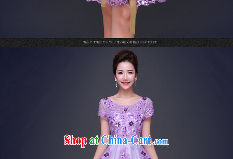 J. MIA dress short 2015 new summer purple short-sleeved lace banquet betrothal small dress hostess service performance female light purple XXL pictures, price, brand platters! Elections are good character, the national distribution, so why buy now enjoy more preferential! Health