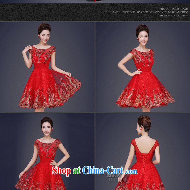 Cheng Kejie MIA toast serving short 2015 new summer wedding dresses Red field shoulder lace marriages long evening dress red short XXL pictures, price, brand platters! Elections are good character, the national distribution, so why buy now enjoy more preferential! Health