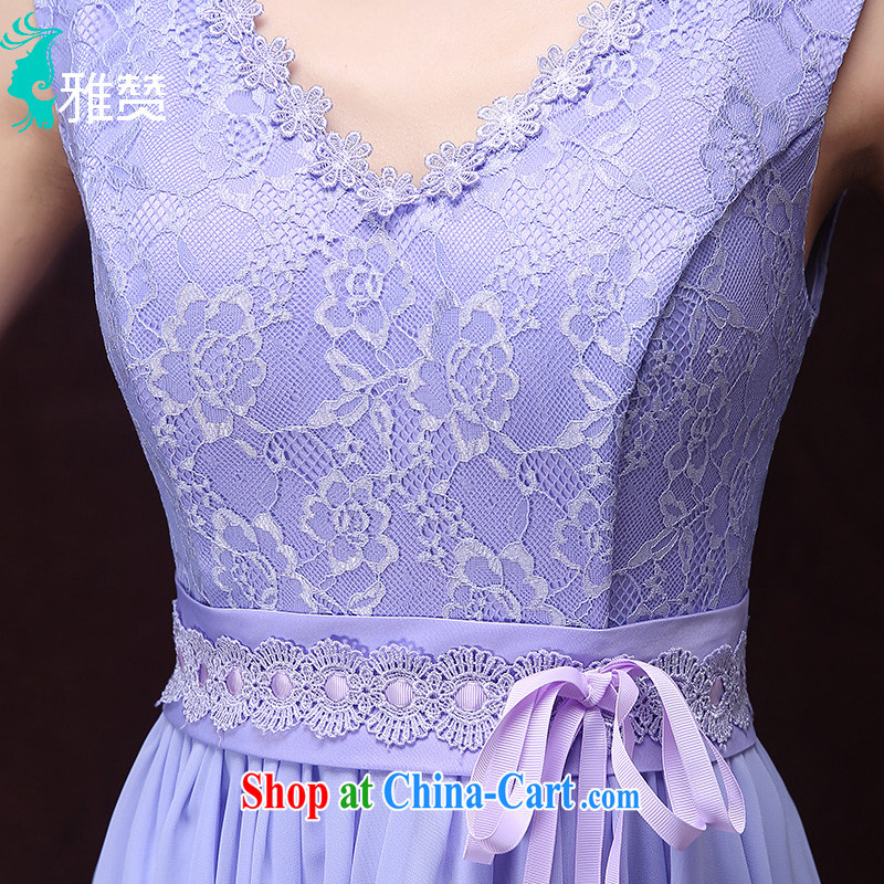 And Jacob his bridesmaid long serving a large number bridesmaid dresses in summer 2015 new purple single shoulder moderator female sister married skirt D shoulders V collar XXL, Zambia (YAZAN), online shopping