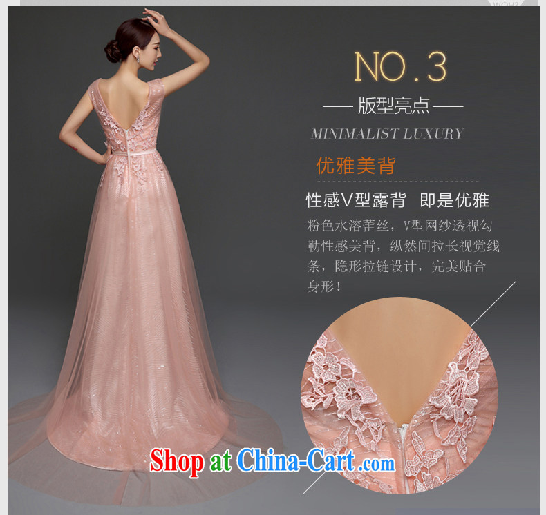 Snow po lin bows dress new 2015 style shoulders, lace deep V-neck, long service performance beauty banquet dress summer meat pink pictures, price, brand platters! Elections are good character, the national distribution, so why buy now enjoy more preferential! Health
