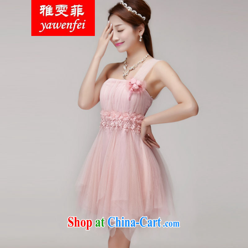 Ms Louisa , bridesmaid service 2015 new bridesmaid dresses in banquet dress sister skirt short, small dress summer apricot L, Ya-wen (yawenfei), online shopping