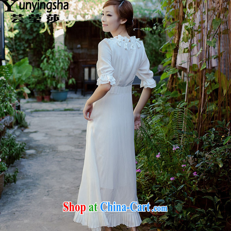 Soon Elizabeth Anna 2015 summer new, acted before long, small fresh flower fairies dress dresses female L 9430 white XL Yun-ying, Elizabeth, and shopping on the Internet
