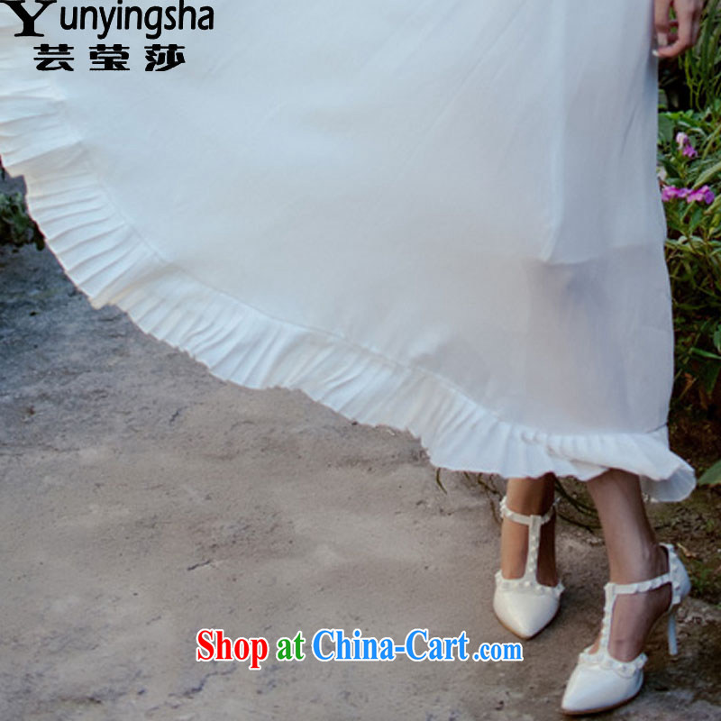 Soon Elizabeth Anna 2015 summer new, acted before long, small fresh flower fairies dress dresses female L 9430 white XL Yun-ying, Elizabeth, and shopping on the Internet