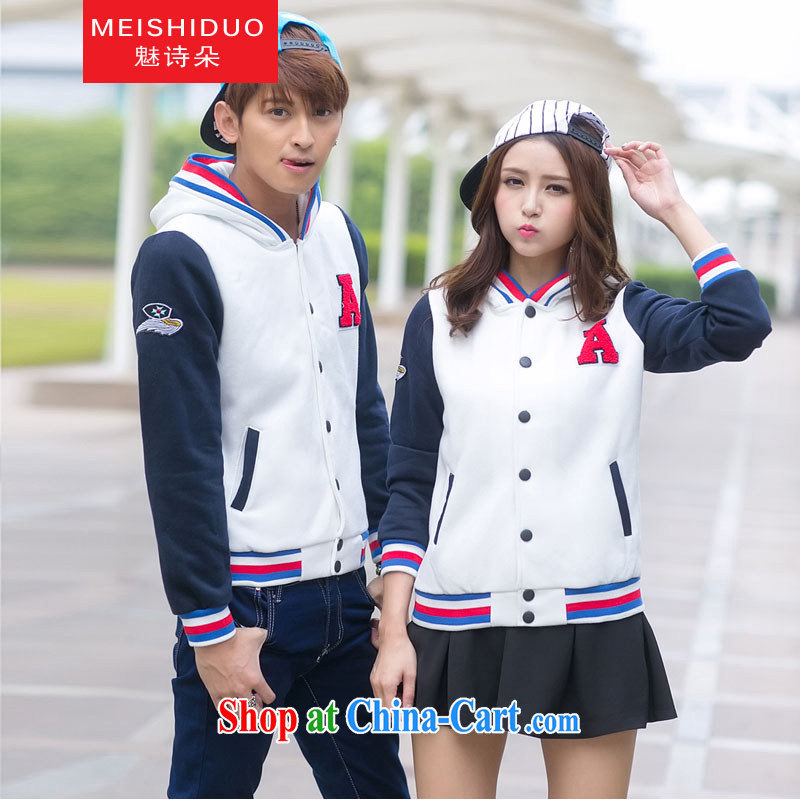Poem of flower lovers with autumn jackets baseball uniform female cap thick couples sweater students served on dark blue, clear poems Flower (MEISHIDUO), and, shopping on the Internet