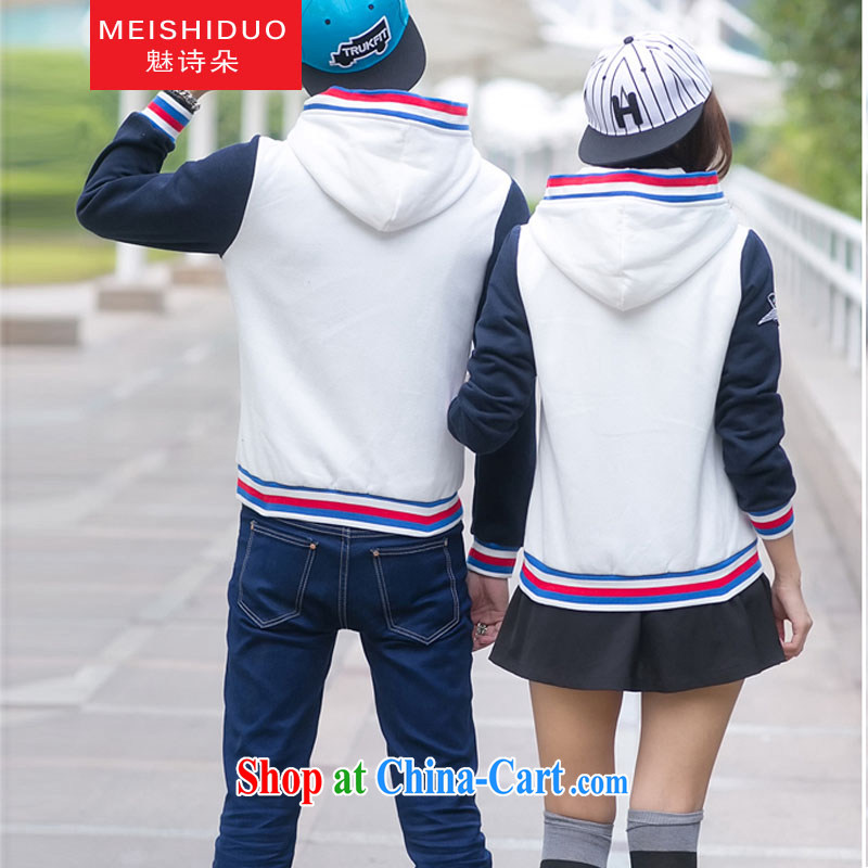 Poem of flower lovers with autumn jackets baseball uniform female cap thick couples sweater students served on dark blue, clear poems Flower (MEISHIDUO), and, shopping on the Internet