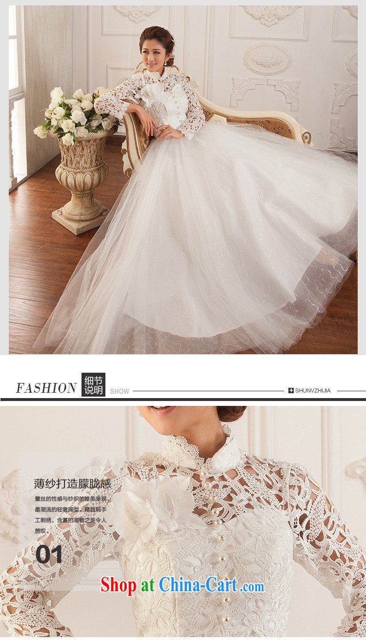 The-hwan, summer 2015 new long-sleeved Openwork lace wedding Pearl bridal wedding dress tie wedding dress white XL pictures, price, brand platters! Elections are good character, the national distribution, so why buy now enjoy more preferential! Health