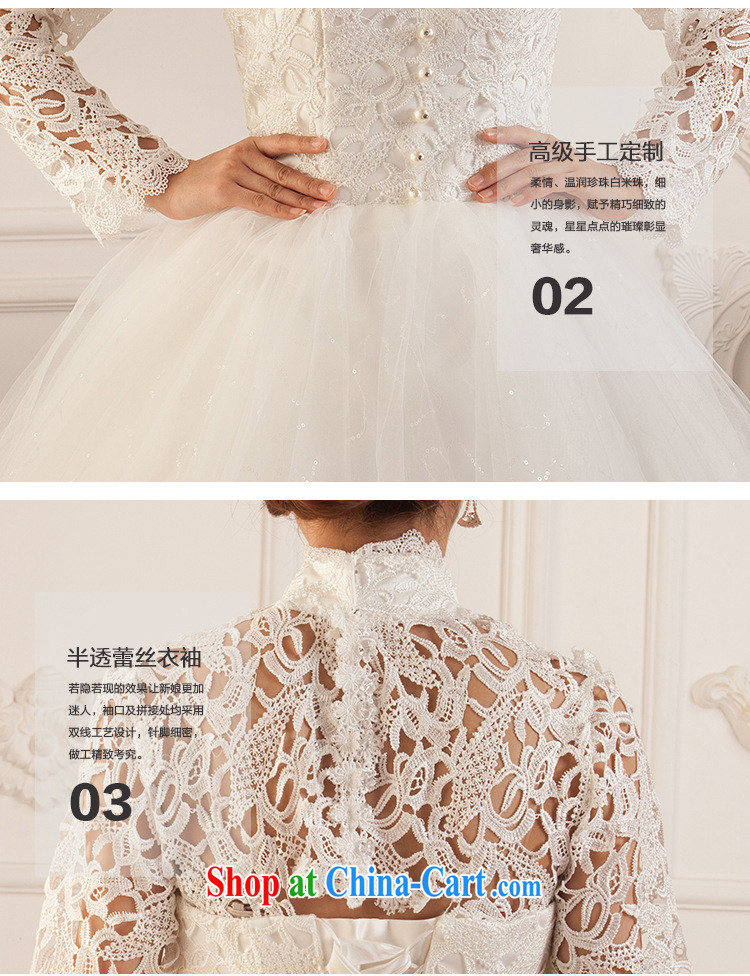 The-hwan, summer 2015 new long-sleeved Openwork lace wedding Pearl bridal wedding dress tie wedding dress white XL pictures, price, brand platters! Elections are good character, the national distribution, so why buy now enjoy more preferential! Health