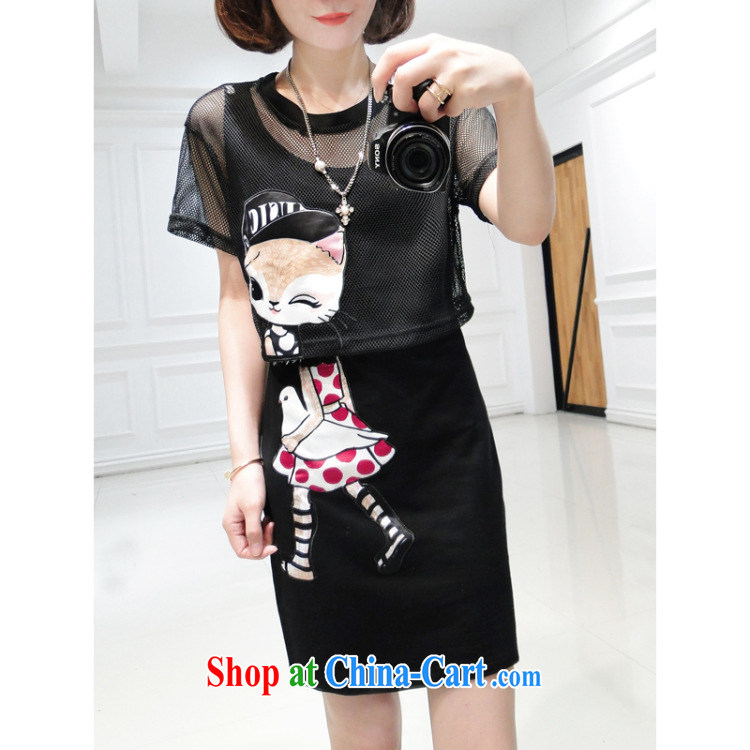 Flower Petals rain saga should be summer female new Korean kitten short-sleeved T-shirt dresses two kits and 335 A 100,933 black S pictures, price, brand platters! Elections are good character, the national distribution, so why buy now enjoy more preferential! Health