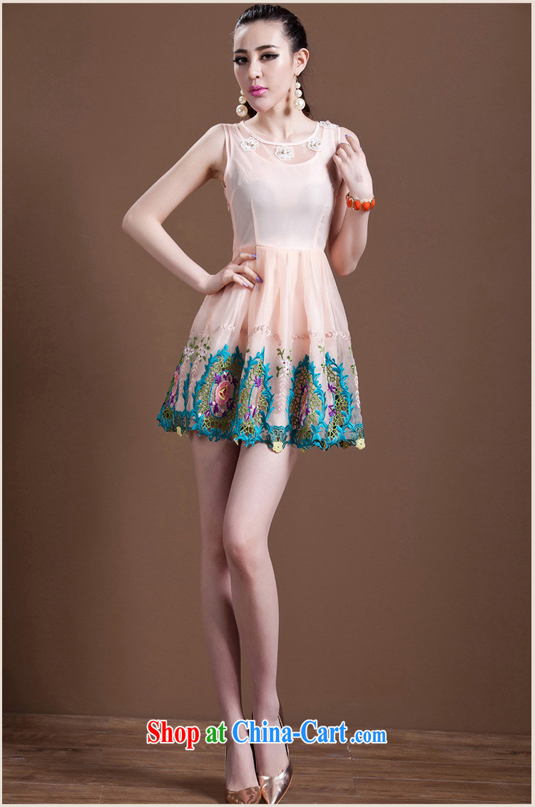 Hung Tai spring Delta new female American Princess shaggy skirts embroidered embroidery European root dress generation 2.636029 billion pink M pictures, price, brand platters! Elections are good character, the national distribution, so why buy now enjoy more preferential! Health