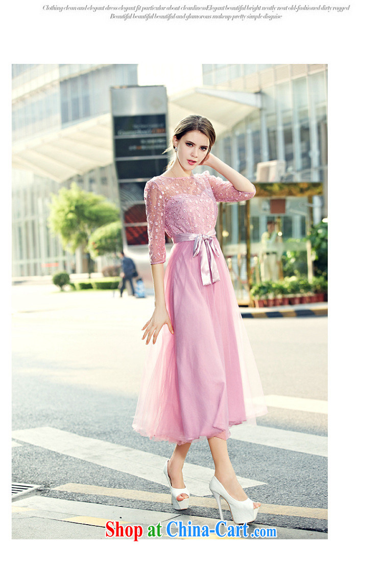 Petals rain saga should summer new lady in snow cuff woven Web yarn embroidery, long skirt large dresses generation 263651280 pink S pictures, price, brand platters! Elections are good character, the national distribution, so why buy now enjoy more preferential! Health