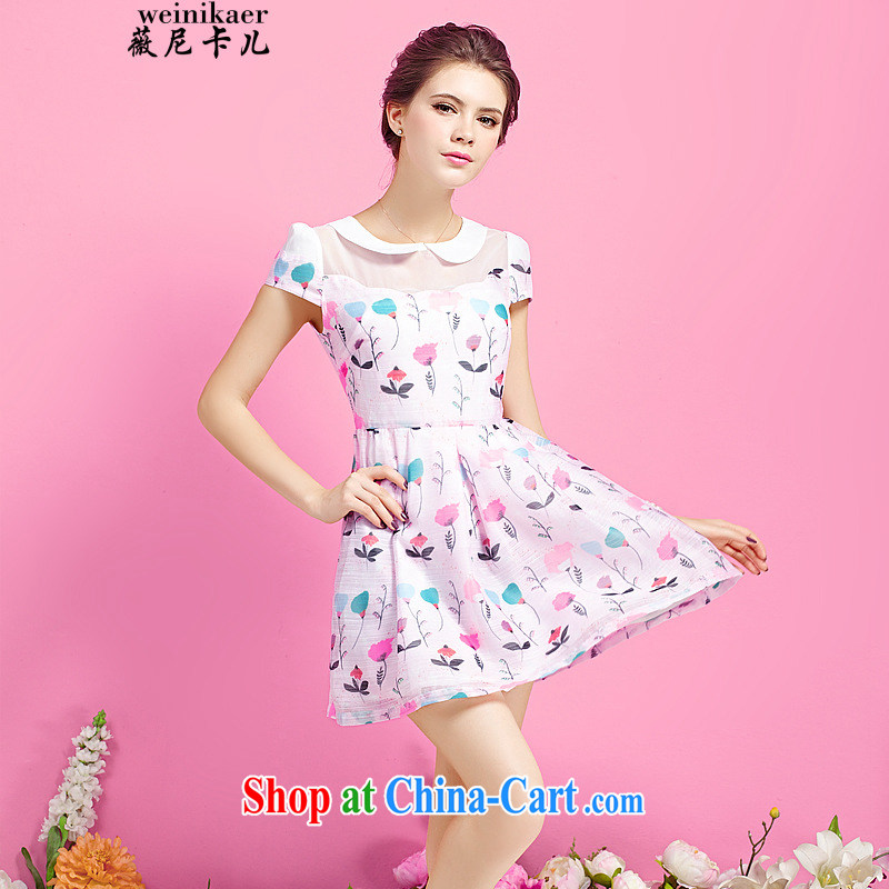 Ms Audrey EU, the child-Q summer New Beauty snow stamp duty woven dresses dolls for bubble wrap cuff 100 hem skirt generation 263653868 floral S