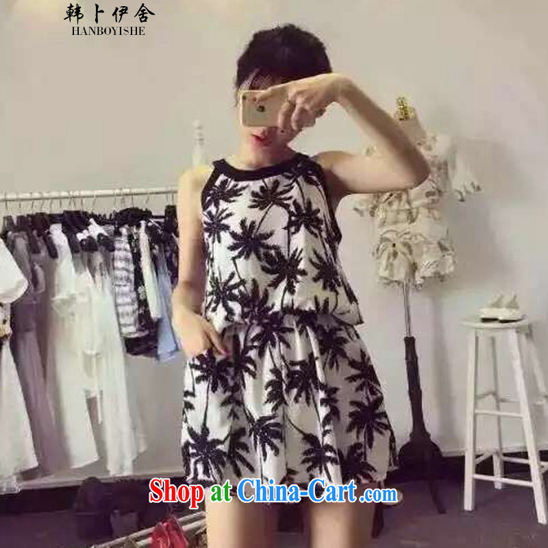Korea, the rounded academic graphics thin floral dress Korea Institute of wind sweet vest sleeveless dresses and 336 6607130 B black are code