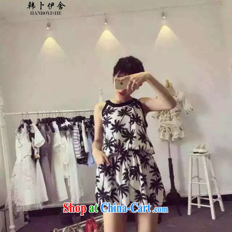 South Korea, the rounded academic graphics thin floral dress Korea Institute of wind sweet vest sleeveless dresses and 336 6607130 B black are code, Won Bin Abdul Al (HANBOYISHE), and, on-line shopping