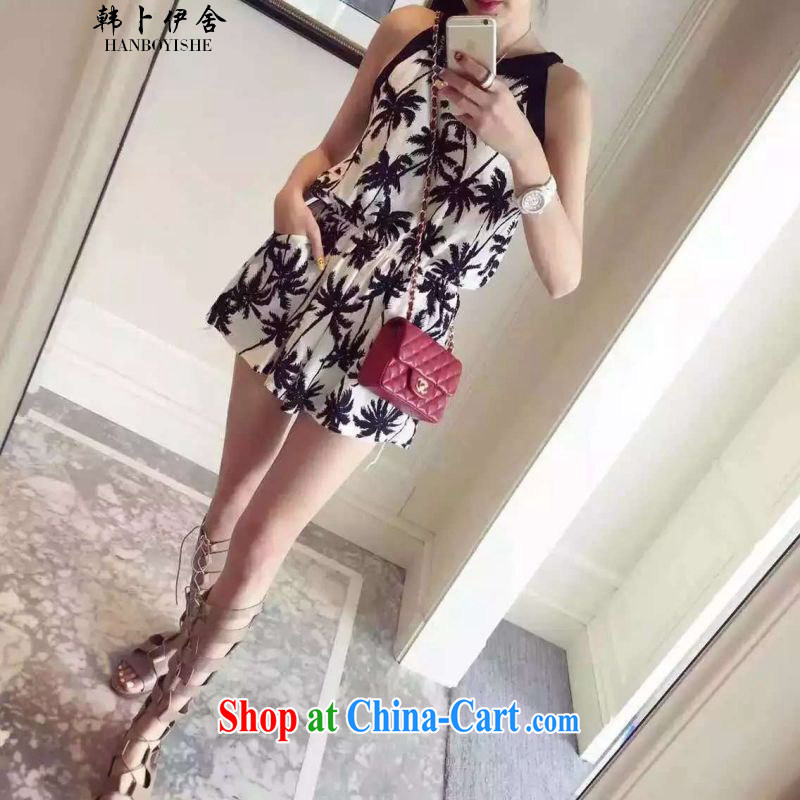South Korea, the rounded academic graphics thin floral dress Korea Institute of wind sweet vest sleeveless dresses and 336 6607130 B black are code, Won Bin Abdul Al (HANBOYISHE), and, on-line shopping