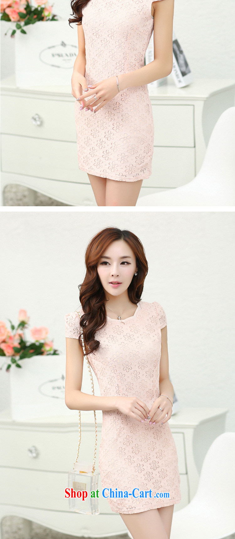 Type color, in accordance with the summer new Korean Beauty aura OL lace short-sleeve dress and pink 425311040 XL pictures, price, brand platters! Elections are good character, the national distribution, so why buy now enjoy more preferential! Health