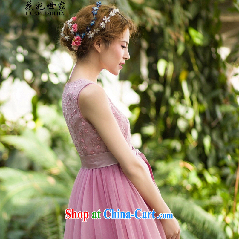 Take Princess Norodom Sihanouk family summer wear ladies dress in V collar sleeveless dresses large skirt generation 263652060 pink M, take Princess Saga (HUA FEI SHI JIA), online shopping