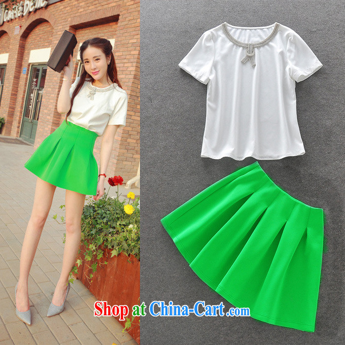 Korea, the academic buildings and Leisure style wood drill short-sleeved T-shirt silver light green high-waist skirt body kit for 327 B 950,738 white S pictures, price, brand platters! Elections are good character, the national distribution, so why buy now enjoy more preferential! Health
