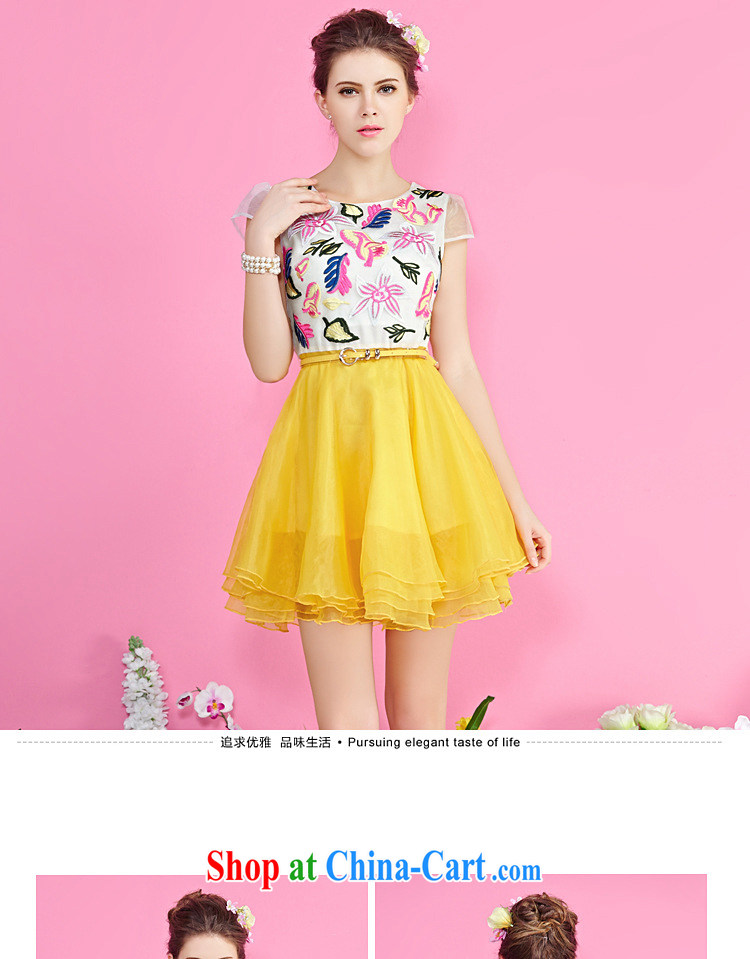 Korean Princess Anne girls embroidery Korean Beauty stitching short-sleeved Princess dresses the root yarn shaggy skirts generation 2.636528 billion suit XL pictures, price, brand platters! Elections are good character, the national distribution, so why buy now enjoy more preferential! Health