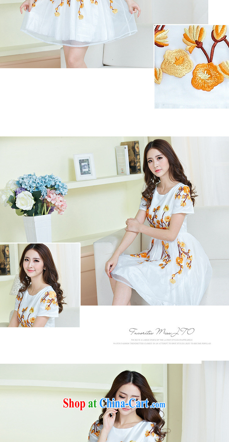 Korean Princess Anne summer new women dress blue and white porcelain embroidery European root yarn lace Korean short-sleeved generation 263605090 yellow S pictures, price, brand platters! Elections are good character, the national distribution, so why buy now enjoy more preferential! Health