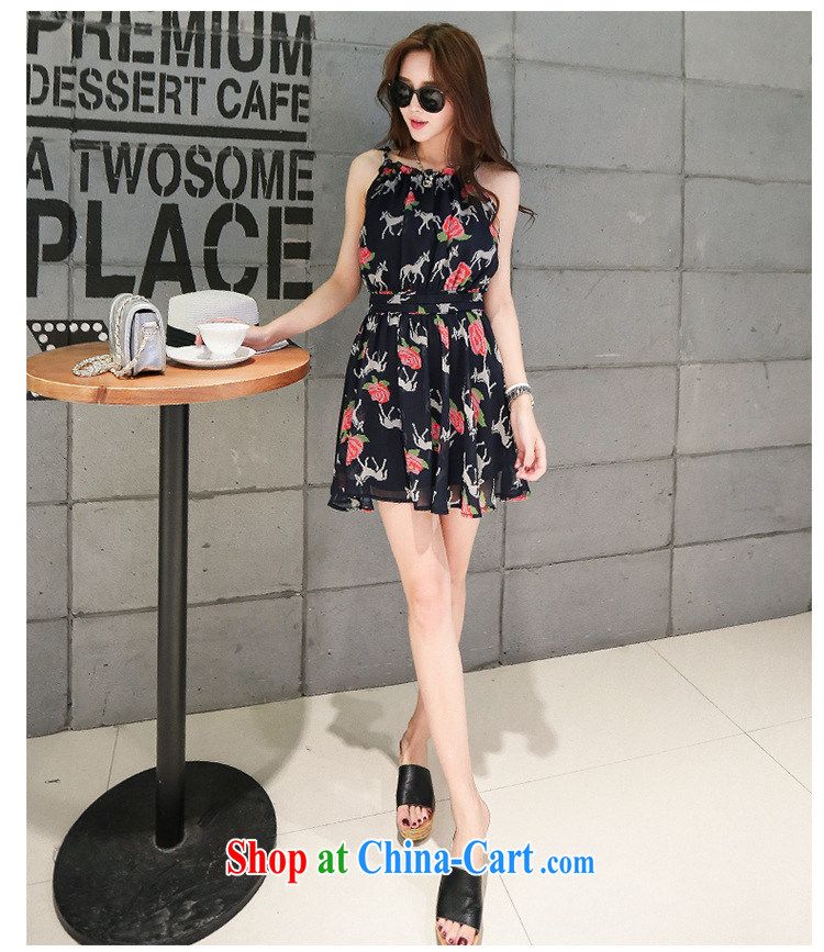 Korean Princess Anne Korean retro back exposed stamp vest skirt high waist beauty strap with floral dresses and suit 42551013 XL pictures, price, brand platters! Elections are good character, the national distribution, so why buy now enjoy more preferential! Health