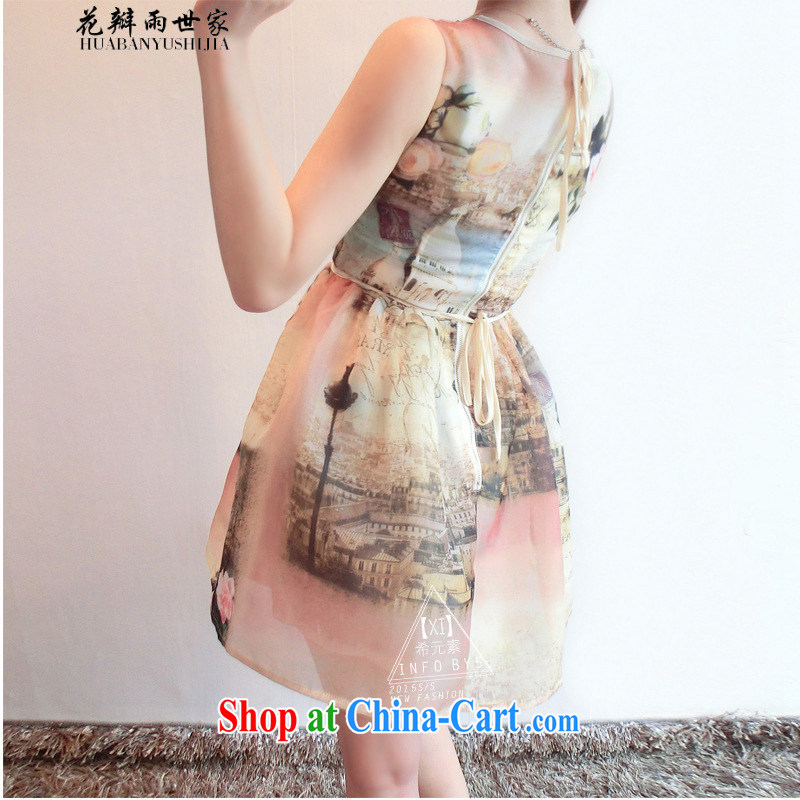 Petals rain saga should be the root yarn stamp short skirt vest skirt stylish name-yuan dresses and suit 324824825 L, petal rain saga, online shopping