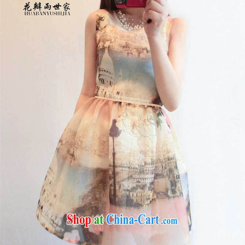 Petals rain saga should be the root yarn stamp short skirt vest skirt stylish name-yuan dresses and suit 324824825 L, petal rain saga, online shopping