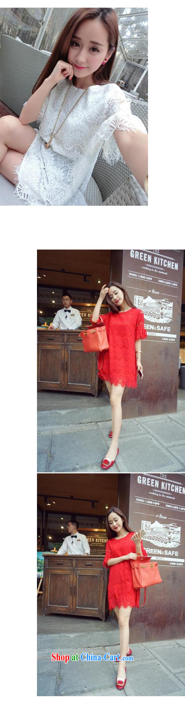 Petals rain saga should be summer new sweet eyelashes lace Korean loose short-sleeve dresses, long the 335 A 102,338 white XL pictures, price, brand platters! Elections are good character, the national distribution, so why buy now enjoy more preferential! Health