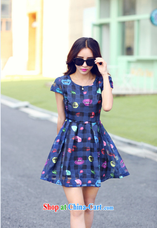 Korean Princess Anne summer new Korean European root yarn small fresh lady stamp short-sleeve girls dresses and 335 A 115,838 Tibetan cyan XL pictures, price, brand platters! Elections are good character, the national distribution, so why buy now enjoy more preferential! Health
