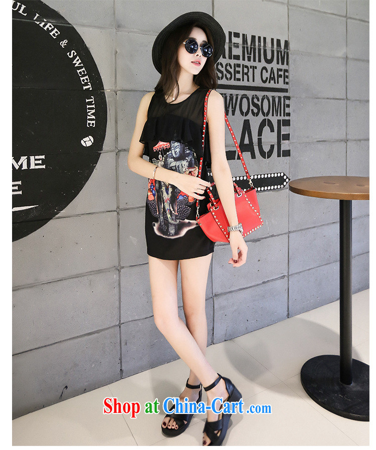 Korean Princess Anne Korean flouncing stamp dresses summer female 100 ground graphics thin vest skirt and white 425510730 M pictures, price, brand platters! Elections are good character, the national distribution, so why buy now enjoy more preferential! Health