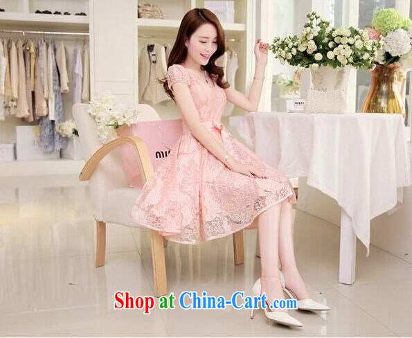 Take Princess Norodom Sihanouk Family Summer new Korean Beauty lady dresses, long lace snow woven the 339332930 pink L pictures, price, brand platters! Elections are good character, the national distribution, so why buy now enjoy more preferential! Health