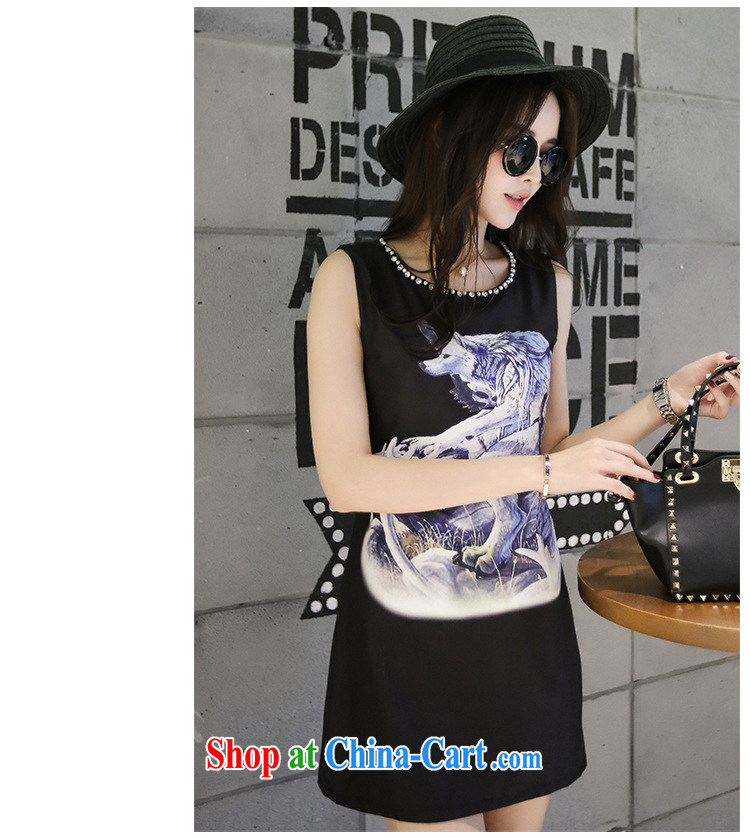 Korean Princess Anne summer new singlet stamp graphics thin beauty sleeveless stamp snow woven dresses and 425510336 black M pictures, price, brand platters! Elections are good character, the national distribution, so why buy now enjoy more preferential! Health