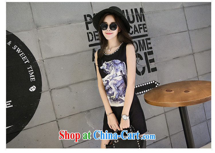 Korean Princess Anne summer new singlet stamp graphics thin beauty sleeveless stamp snow woven dresses and 425510336 black M pictures, price, brand platters! Elections are good character, the national distribution, so why buy now enjoy more preferential! Health