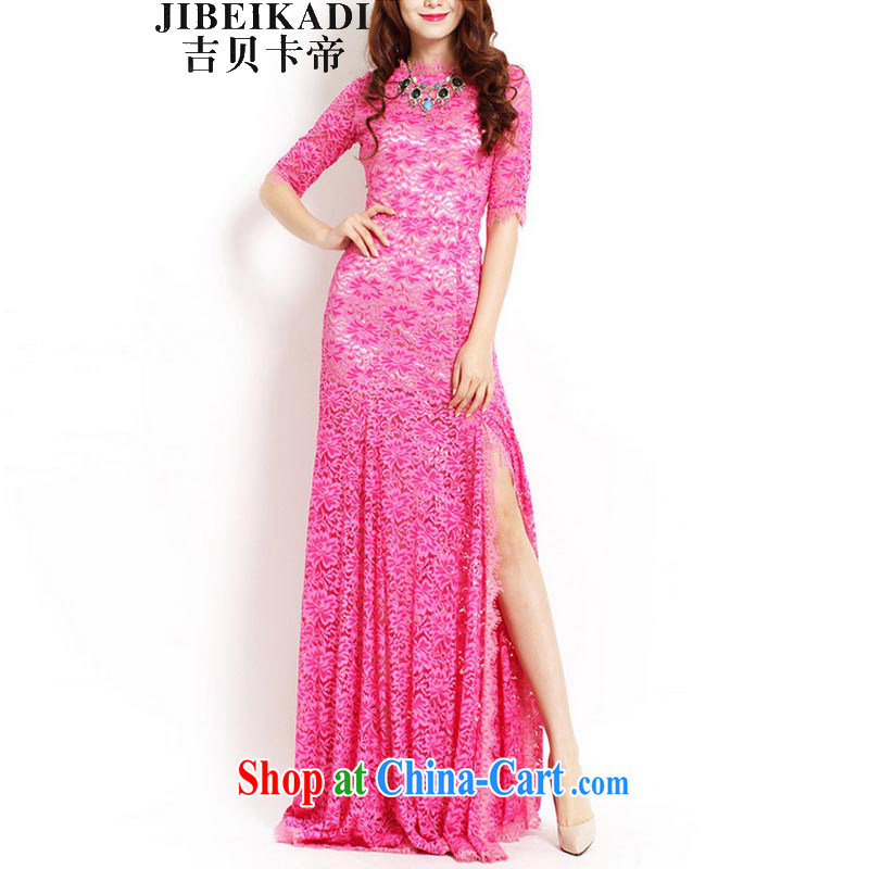 The Bekaa in Dili 2015 new European and American stars, lace-cuff in the swing the truck cuff in dress 8723 picture color S model is firm with a large, Bekaa in Dili (JIBEIKADI), shopping on the Internet