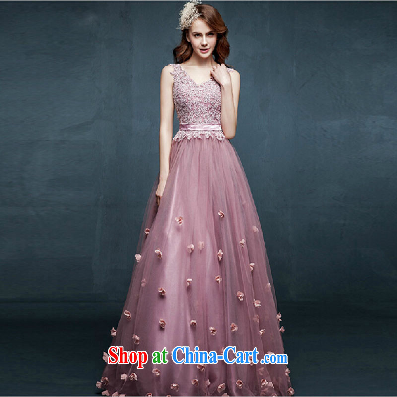 New 2015 spring and summer long dress double-shoulder marriages served toast diamond jewelry bridesmaid evening dress the yarn-color will do not return does not switch