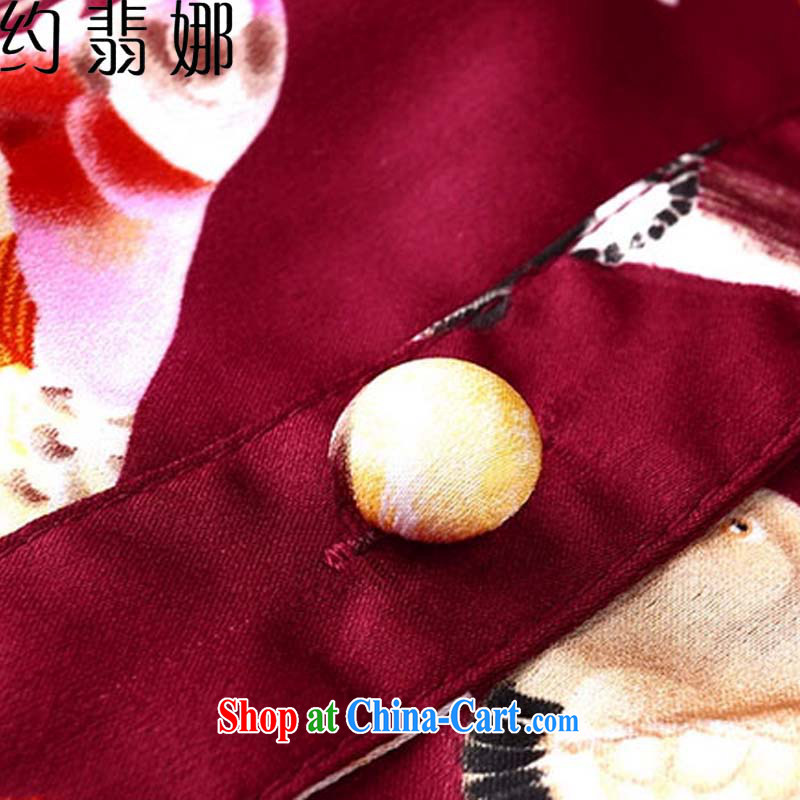 The incidents of 2015, New Women summer high-end-style short-sleeve V cultivation for stamp duty, long dress dress women 8870 wine red XXL, about the incidents, and shopping on the Internet