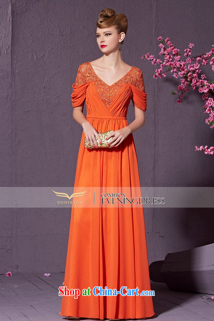 Creative Fox cultivating long banquet dress the annual concert dress uniform V collar graphics thin bridesmaid dress dress evening dress toast serving 30,909 orange XXL pictures, price, brand platters! Elections are good character, the national distribution, so why buy now enjoy more preferential! Health