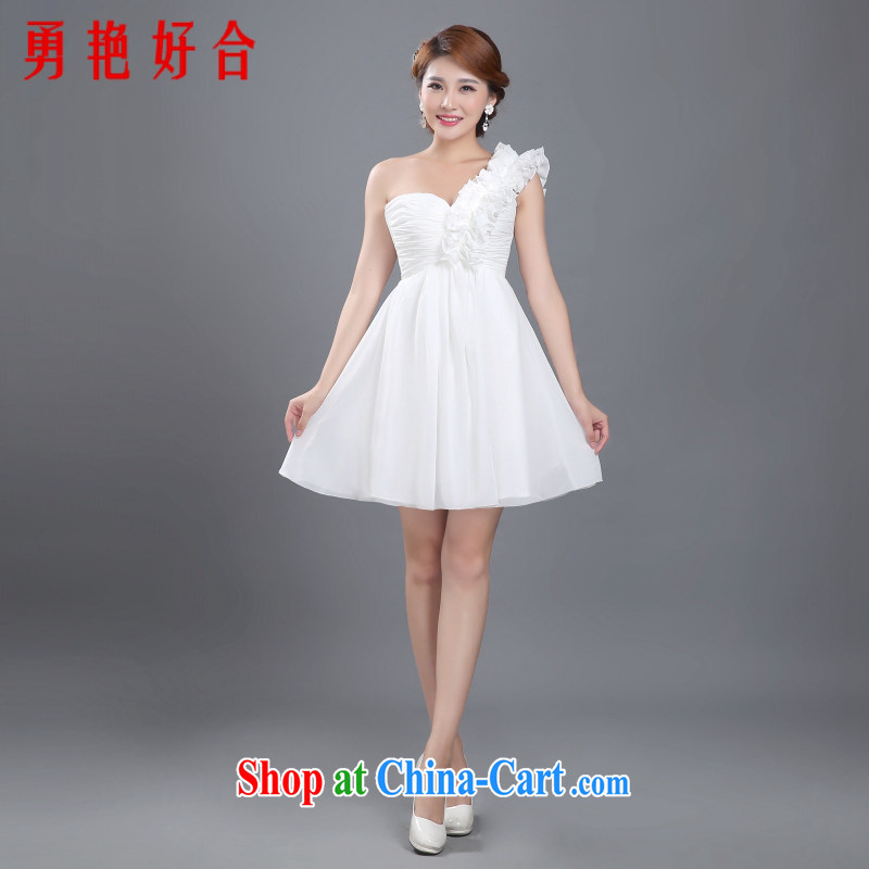 Yong-yan and bridesmaid wedding dress show toast serving the shoulder Evening Dress long bridal with 2015 new white long. size color is not final, and make bold stunning good offices, shopping on the Internet