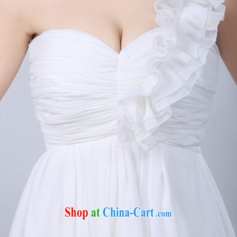 Yong-yan and bridesmaid wedding dress show toast serving the shoulder Evening Dress long bridal with 2015 new white long. size color is not final, and make bold stunning good offices, shopping on the Internet