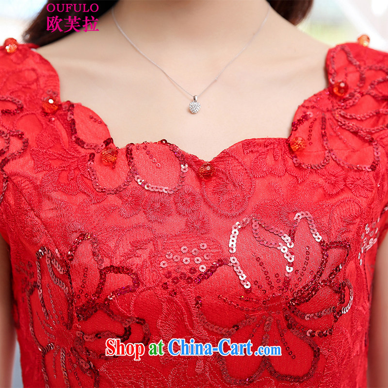 Europe could pull Oufulo 2015 new sleek and sophisticated red bridal toast serving short, elegant lace wedding dresses style beauty-red M, the OSCE could pull (oufulo), online shopping