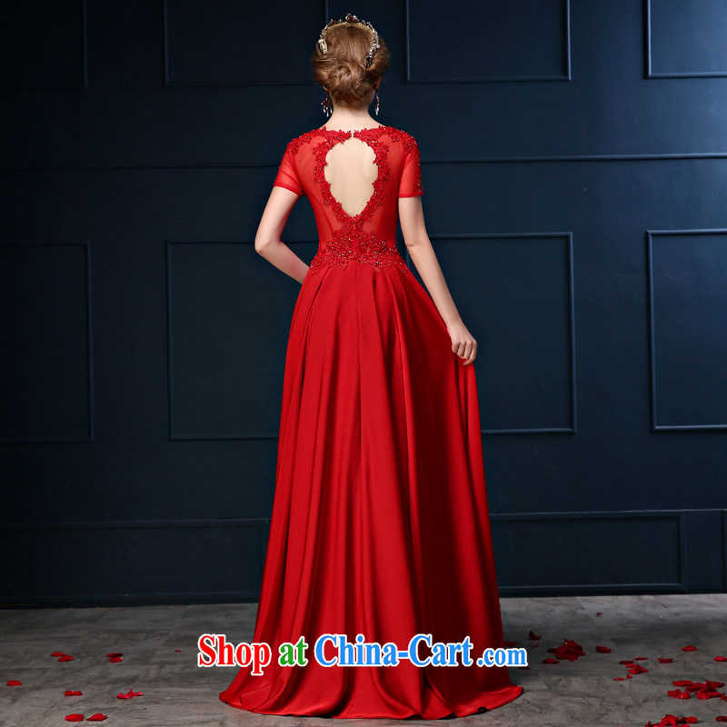 Bridal toast service 2015 spring and summer new bag shoulder red long, the code graphics thin wedding banquet dress dress dark red S, Sin Sin better edge, shopping on the Internet