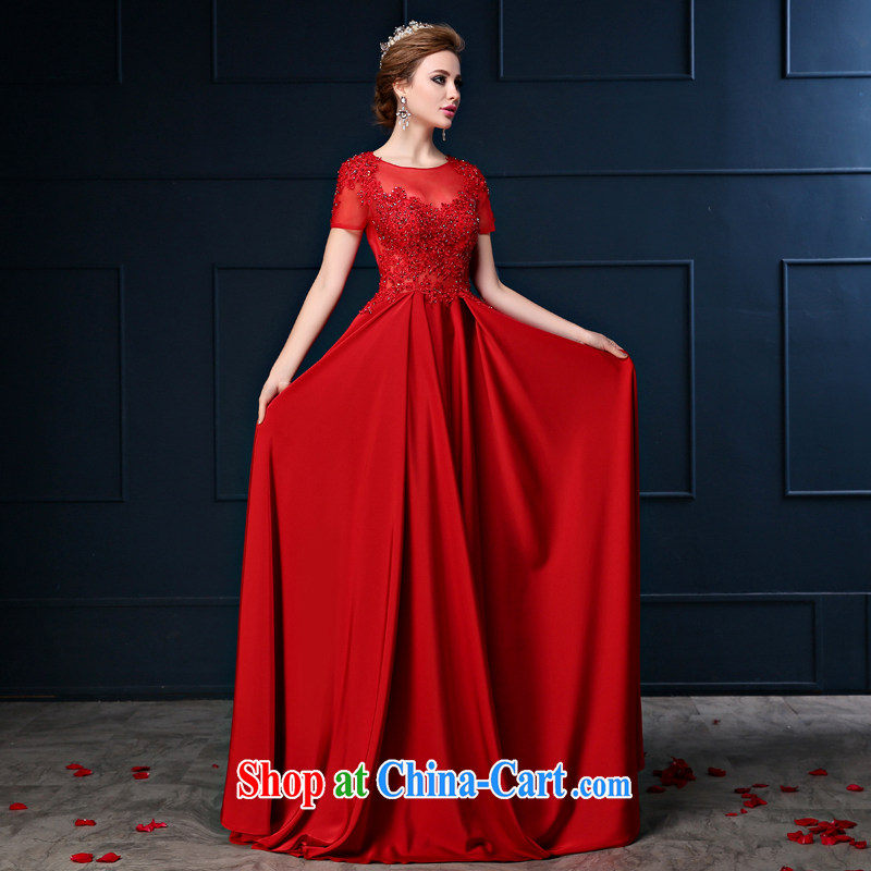 Bridal toast service 2015 spring and summer new bag shoulder red long, the code graphics thin wedding banquet dress dress dark red S, Sin Sin better edge, shopping on the Internet