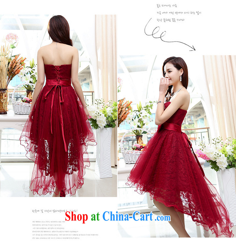 Europe could pull Oufulo 2015 new stylish bridal toast clothing bridesmaid sister's small dress long lace bare chest dress beauty dresses apricot XL pictures, price, brand platters! Elections are good character, the national distribution, so why buy now enjoy more preferential! Health