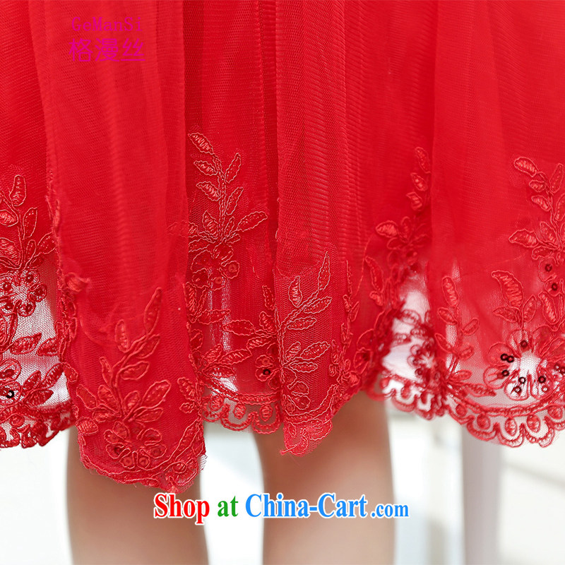 The diffuse population GEMANSI 2015 summer new wedding dress short bridal toast clothing spring and summer wiped chest elegant banquet bridesmaid's dress red XL, diffuse population (GeManSi), shopping on the Internet