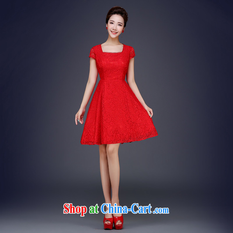 Jie MIA 2015 new summer red toast serving short bridal wedding dress champagne color bridesmaid serving small dress the betrothal red XXL, Jake Mia, shopping on the Internet