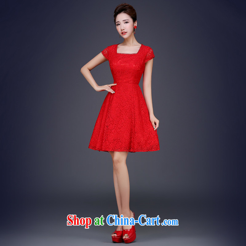Jie MIA 2015 new summer red toast serving short bridal wedding dress champagne color bridesmaid serving small dress the betrothal red XXL, Jake Mia, shopping on the Internet