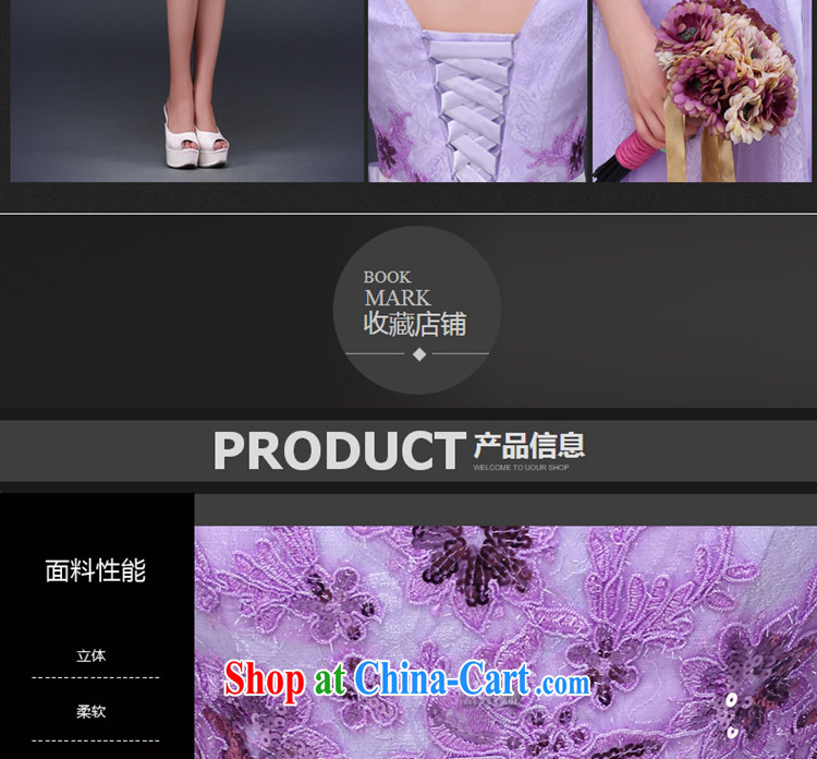 Cheng Kejie MIA dress short, 2015 new summer purple shoulders V collar bridesmaid sister serving as small dress the wedding banquet female light purple XXL pictures, price, brand platters! Elections are good character, the national distribution, so why buy now enjoy more preferential! Health